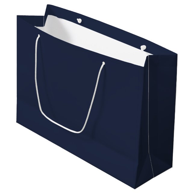 Navy Blue Large Gift Bag (Front Angled)