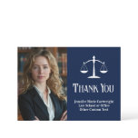 Navy Blue Law Office Custom Lawyer Thank You Card