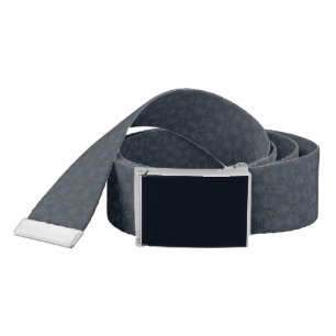 Navy blue leather belt