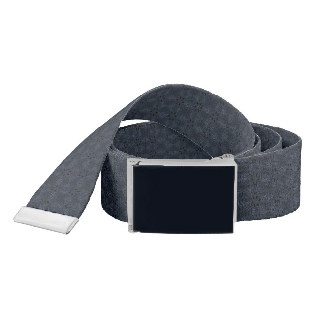 Navy blue leather belt (Snake)