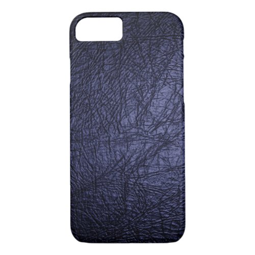 Navy Blue Leather Look iPhone 7 case