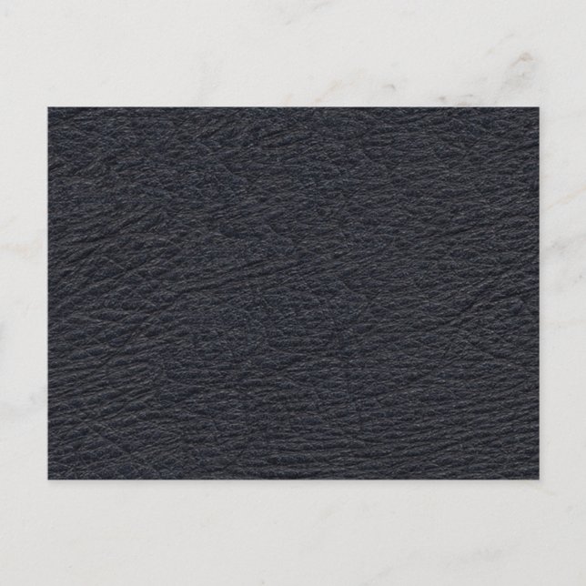 Navy Blue Leather Texture Postcard (Front)