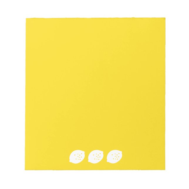  Navy Blue Lemon Art – Refreshing Citrus Design Notepad (Front)