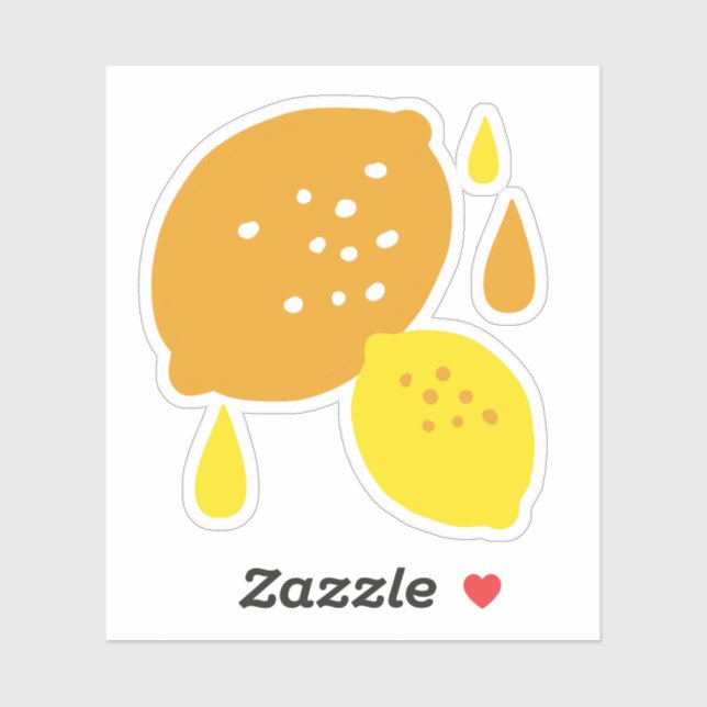  Navy Blue Lemon Art – Refreshing Citrus Design Sticker (Sheet)
