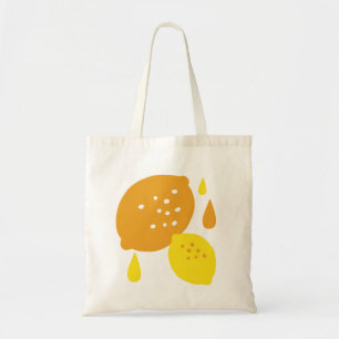 Navy Blue Lemon Art – Refreshing Citrus Design Tote Bag
