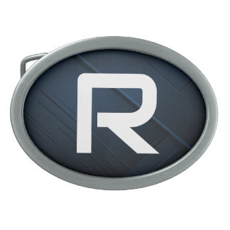 Navy Blue Letter Initial Belt Buckle