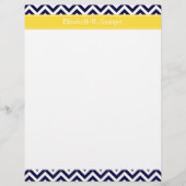 Navy Blue Lg Chevron Pineapple Name Monogram (Front)