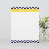 Navy Blue Lg Chevron Pineapple Name Monogram (Standing Front)