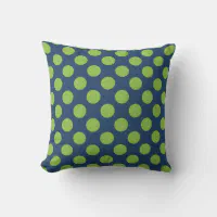 Navy blue and online lime green throw pillows