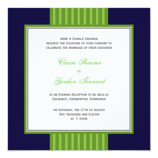 Wedding Blue And Green Invitations 2014 3