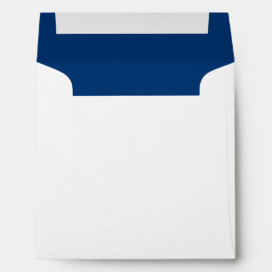 Navy Blue Lined Square Envelope