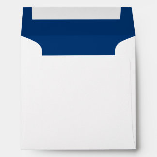 Navy Blue Lined Square Envelope