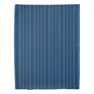 Navy Blue Lines Stripes Duvet Cover Nautical