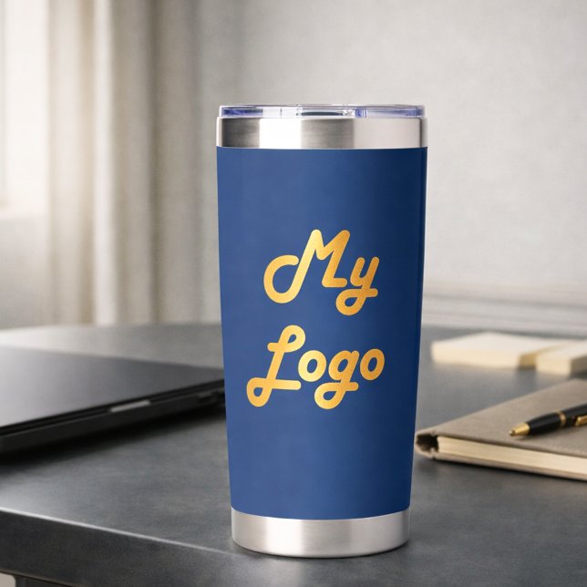 Navy blue logo business corporate insulated tumbler (Creator Uploaded)