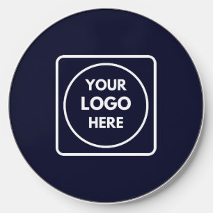 Navy Blue Logo Professional Minimalist Design Wireless Charger