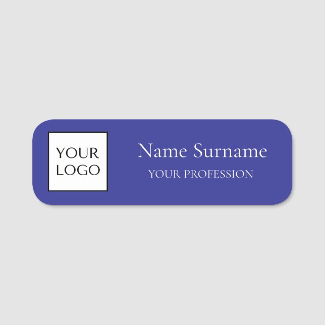 Navy Blue Logo Promotional  Name Tag