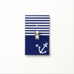 Navy Blue Love Anchor Nautical Light Switch Cover at Zazzle