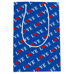 Navy Blue LOVE Medium Gift Bag