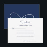 Navy Blue Love Wedding Wishes & Advice Cards<br><div class="desc">Simple,  elegant and classic Navy Blue Love Infinity Wedding Wishes & Advice Cards.  Great for weddings,  bridal showers,  wedding rehearsal dinners and wedding anniversaries.  Customize the text to fit your party celebration needs.</div>