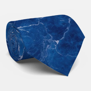 Navy Blue Marble for Wedding Groomsmen Business Neck Tie