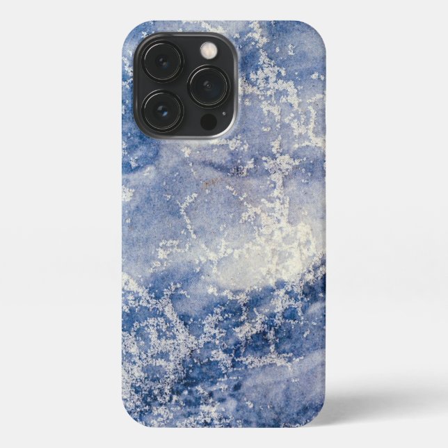 Navy Blue Marble iPhone Case (Back)