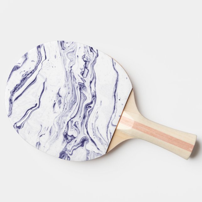 Navy Blue Marble Ping Pong Paddle (Side)