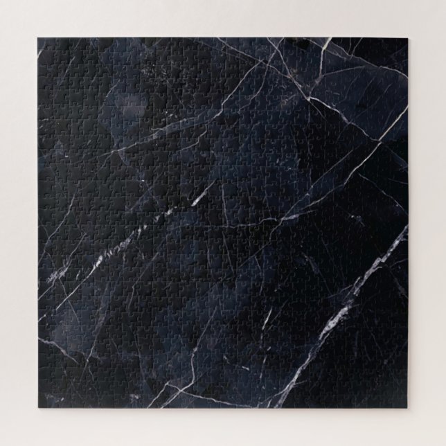 Navy blue marble: stone texture. jigsaw puzzle (Vertical)