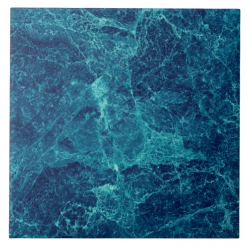 Navy Blue Marble Texture  Ceramic Tile