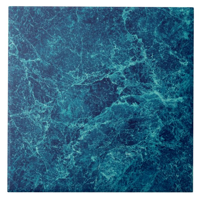 Navy Blue Marble Texture Ceramic Tile (Front)