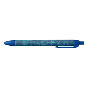 Navy Blue Marble Texture Pen
