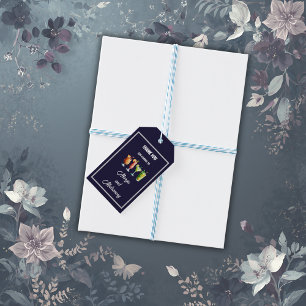 navy blue margs & matrimony Bachelorette thank you Gift Tags