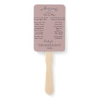 Navy Blue Mauve Botanical Wedding Program