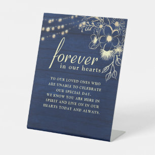 Navy Blue Memorial Wedding Sign
