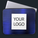 Navy Blue Metallic - Custom Logo Promotional Laptop Sleeve<br><div class="desc">Modern Navy Blue Faux Metallic Stainless Elegant Your Custom Logo Promotional Laptop Bag or Sleeve Promotional (promo) advertisement Case. This classy professional business computer case can be customized to include your company or business logo.</div>