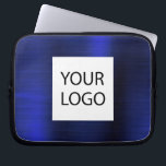 Navy Blue Metallic - Custom Logo Promotional Laptop Sleeve<br><div class="desc">Modern Navy Blue Faux Metallic Stainless Elegant Your Custom Logo Promotional Laptop Bag or Sleeve Promotional (promo) advertisement Case. This classy professional business computer case can be customized to include your company or business logo.</div>