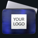 Navy Blue Metallic - Custom Logo Promotional Laptop Sleeve<br><div class="desc">Modern Navy Blue Faux Metallic Stainless Elegant Your Custom Logo Promotional Laptop Bag or Sleeve Promotional (promo) advertisement Case. This classy professional business computer case can be customized to include your company or business logo.</div>
