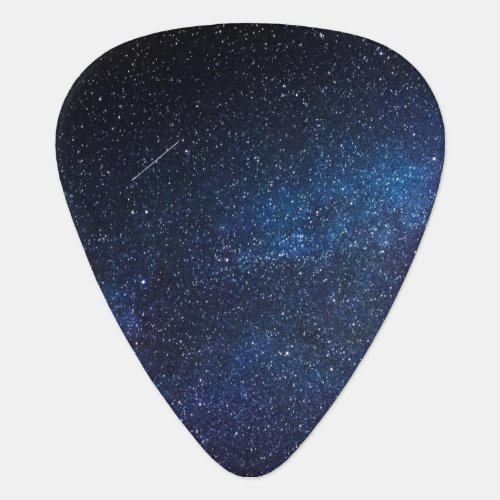 Navy Blue Milky way Night sky Galaxy Photograph  Guitar Pick