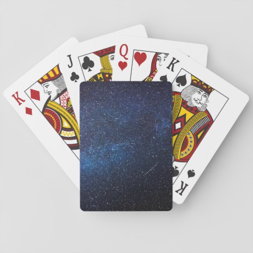 Navy Blue Milky way Night sky Galaxy Photograph Poker Cards