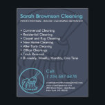 Navy Blue Minimal Home Cleaning Keeper Flyer<br><div class="desc">Navy Blue Minimal Home Cleaning Keeper Flyer</div>
