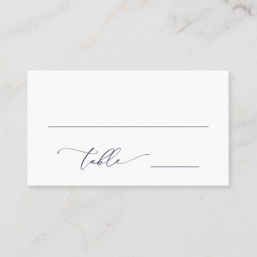 Navy Blue Minimalist 3 Wedding Table Number  Place Card