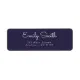Navy Blue Minimalist Cursive Return Address Label | Zazzle