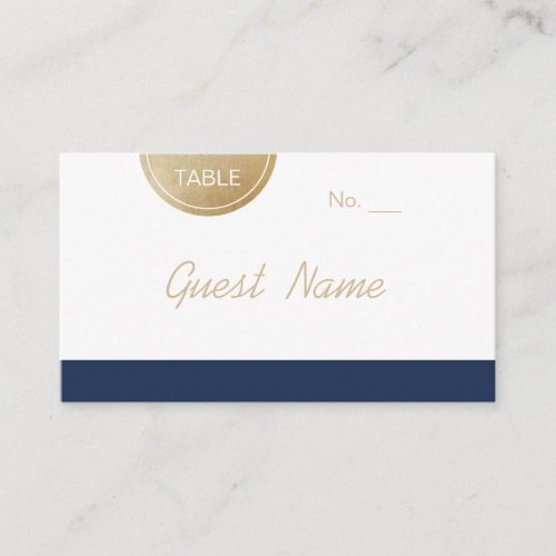 Navy blue minimalist modern wedding place cards