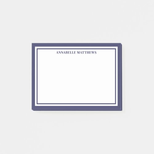 Navy Blue Minimalist Monogram Post-it Notes