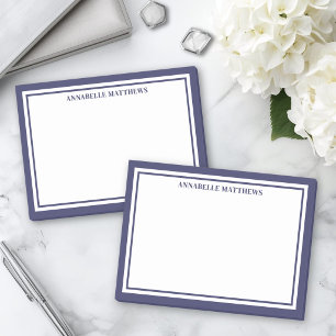 Navy Blue Minimalist Monogram Post-it Notes