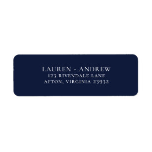 Navy Blue Return Address Labels | Zazzle