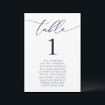 Navy Blue Minimalist Wedding Seating Table Number<br><div class="desc">Beautiful,  elegant,  modern and minimalist,  table number card. Fully customizable. **PLEASE NOTE: To order,  simply adjust your table number and add each number to your cart separately. Then check out once you are finished.</div>