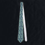 Navy Blue & Mint-Green Floral Damasks Pattern 2 Neck Tie<br><div class="desc">Elegant mint-green background(changeable) with navy blue vintage floral damasks pattern. Adjustable size of the print and background color. If you need any help customizing any of my designs,  contact ArtOnWear designer. Free text formatting with live help available by request.</div>