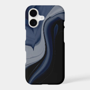 navy blue mixture of colors with gray and black iPhone 17 case