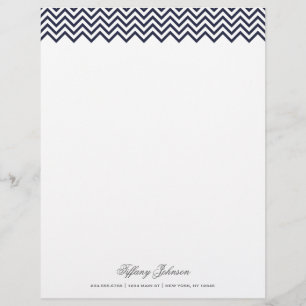 Navy Blue Modern Chevron Border
