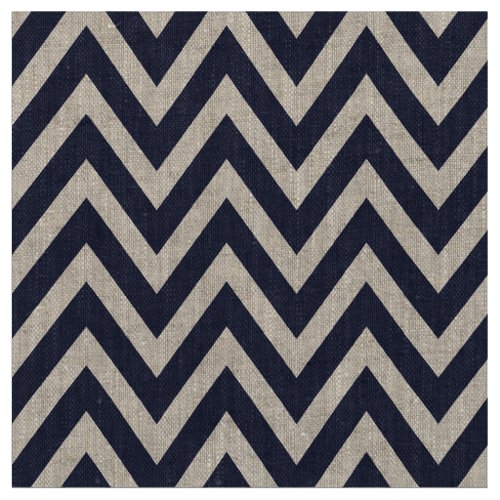 Navy Blue Modern Chevron Stripes Fabric